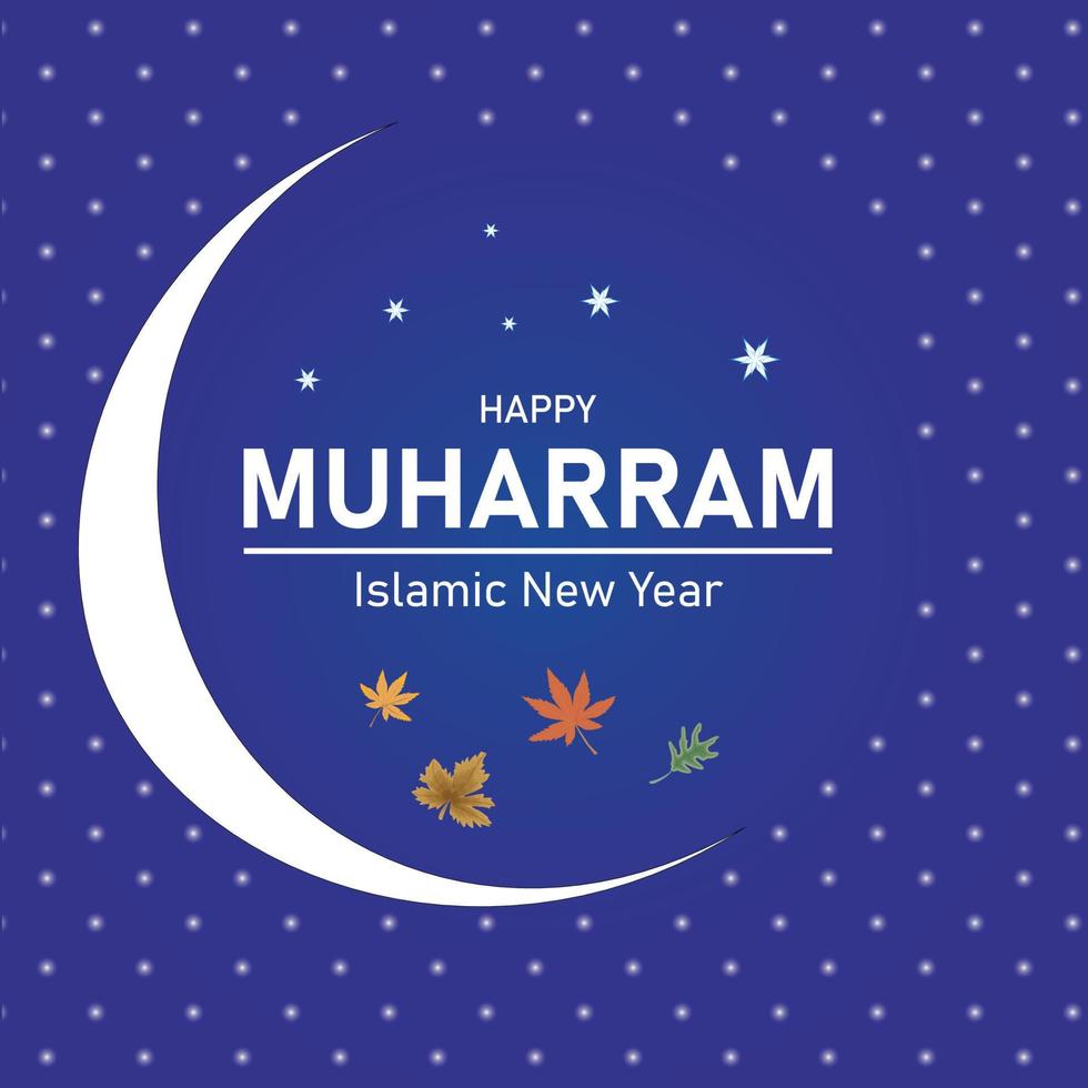 Happy muharram islamic new year vector