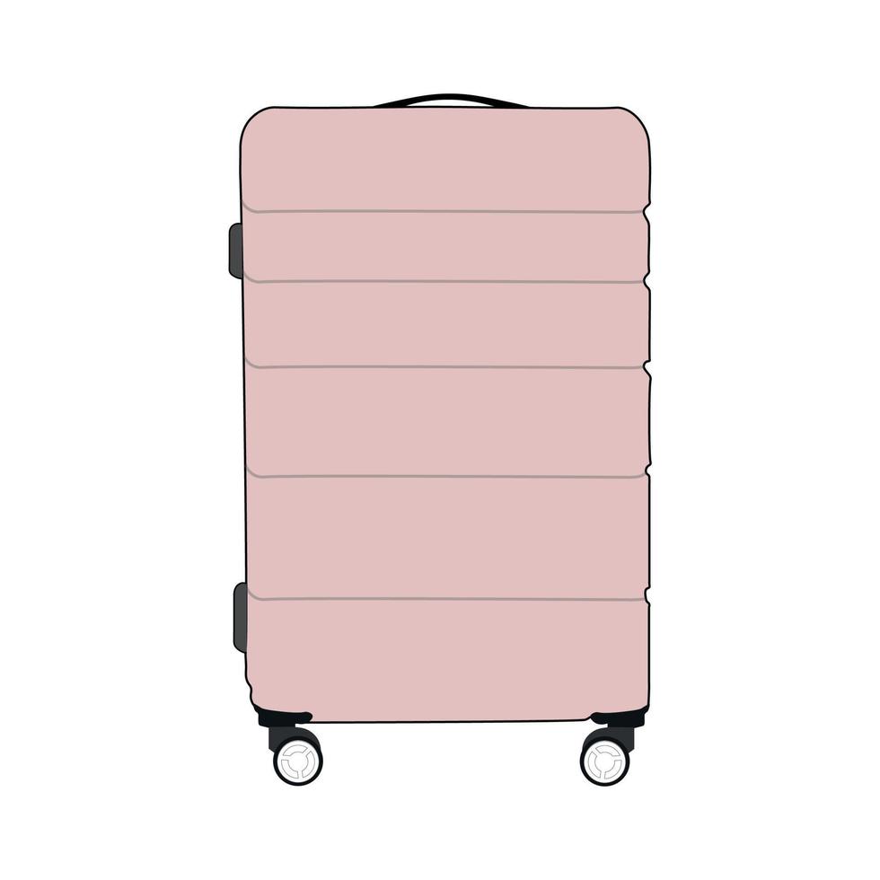 Baggage item travel luggage vector