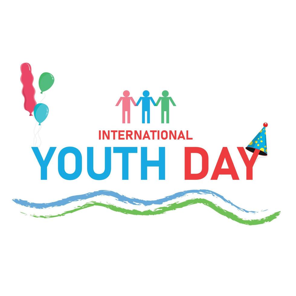 dia internacional de la juventud vector