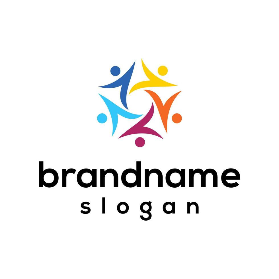 Vector graphic of group logo design template