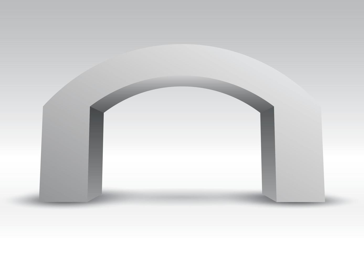 3d gate entrance exhibition vector editable with modern style on isolated background