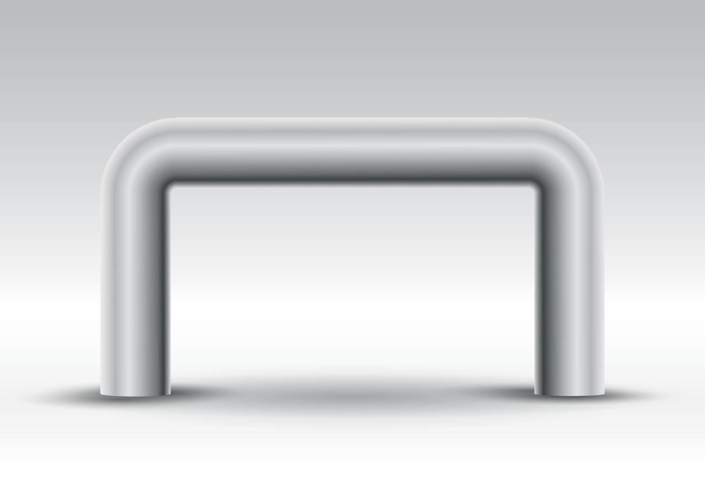 vector de exposición de entrada de puerta 3d de tubo de arco editable con estilo moderno sobre fondo aislado