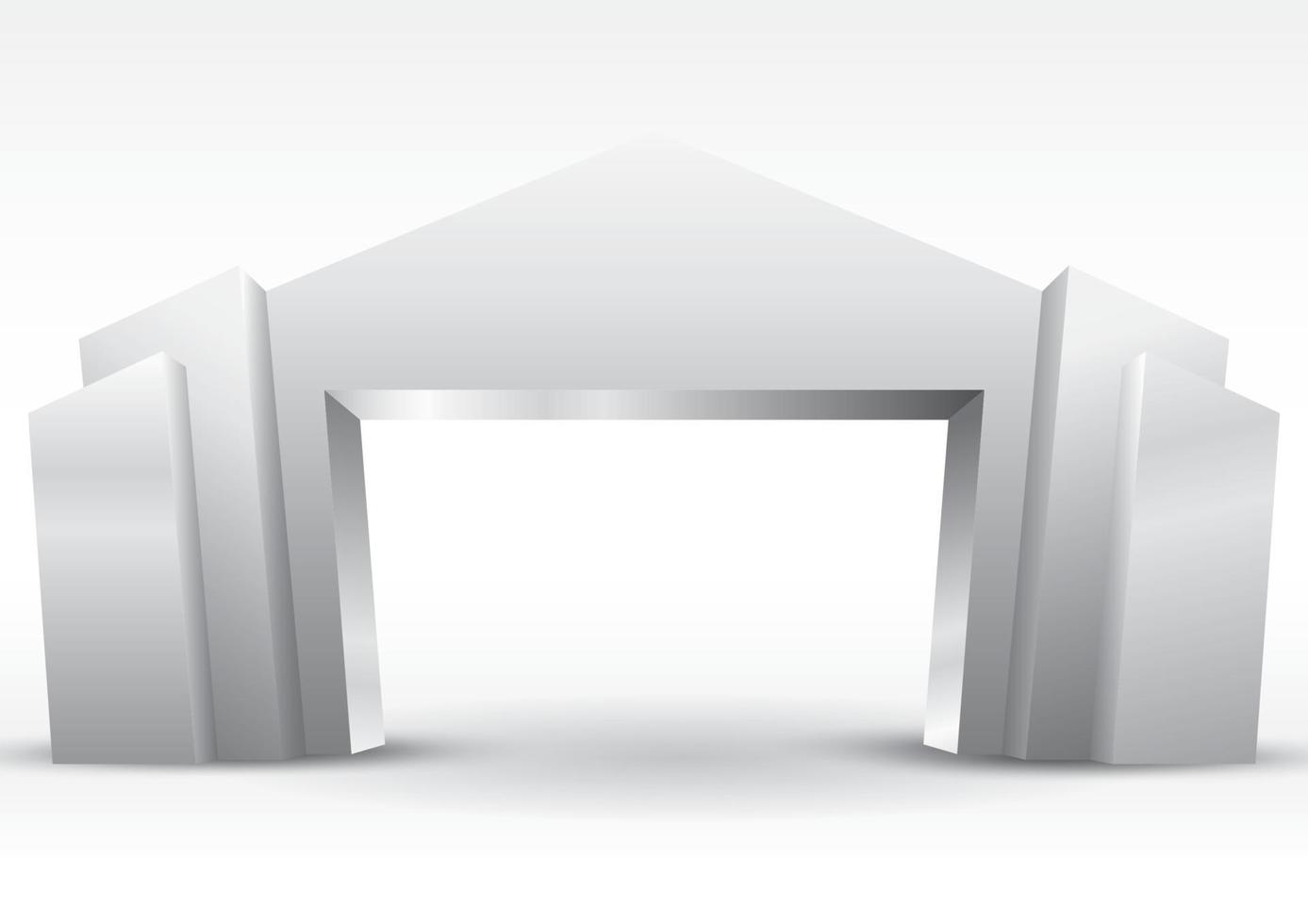 vector de exposición de entrada de puerta 3d editable con estilo moderno sobre fondo aislado