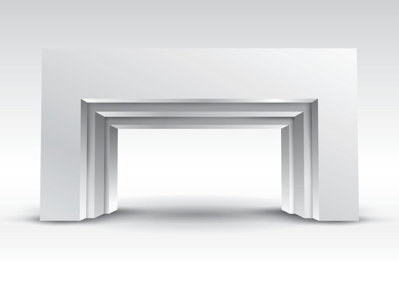 3d gate entrance exhibition vector editable with modern style on isolated background
