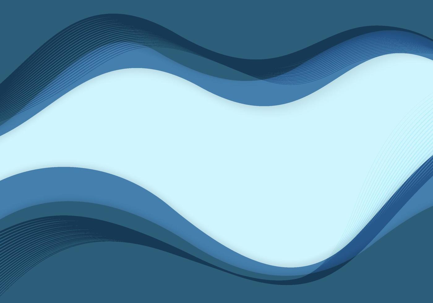 Abstract wavy blue template design decorative artwork minimal style template. vector