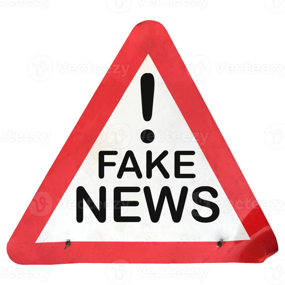 Fake news danger sign transparent PNG