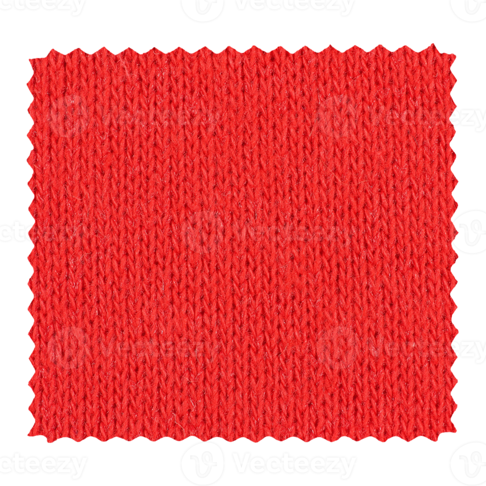 Red zigzag fabric sample transparent PNG