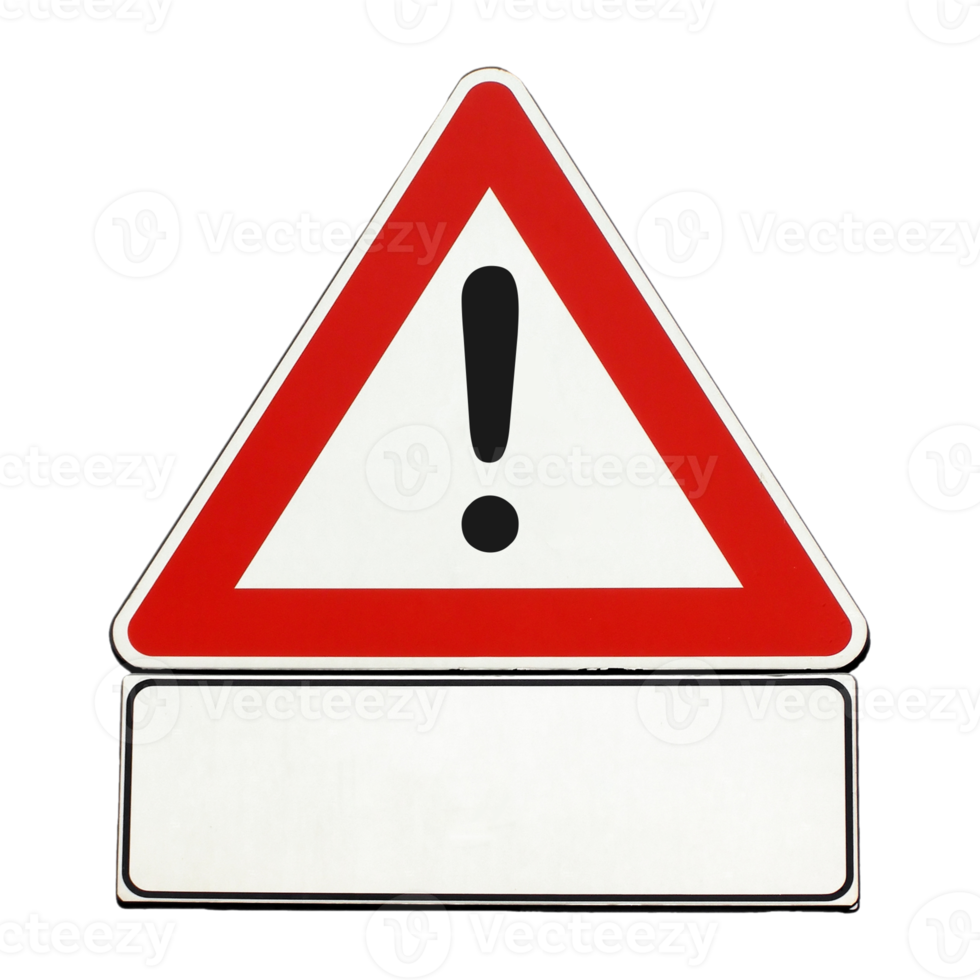 blank generic caution sign transparent PNG