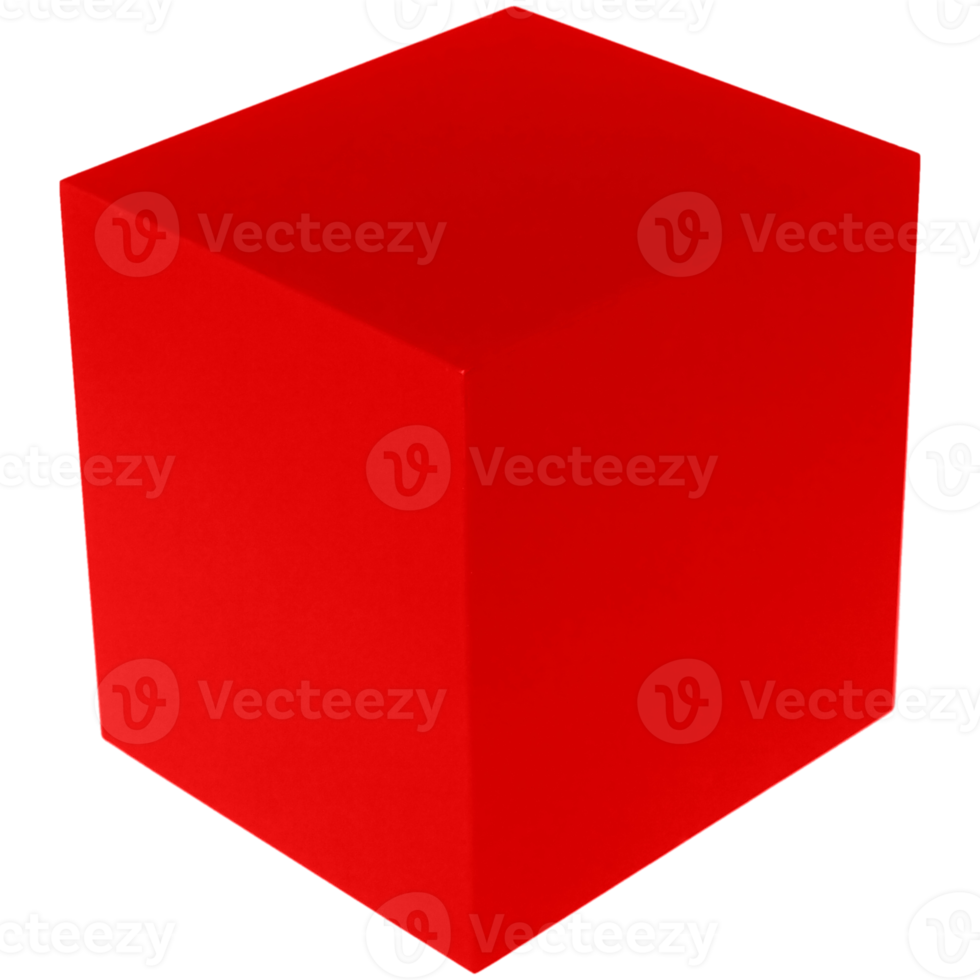 Red cube transparent PNG