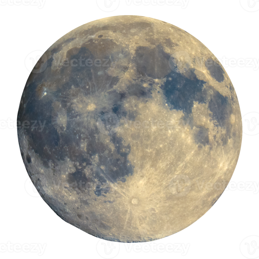 Full moon seen with telescope transparent PNG