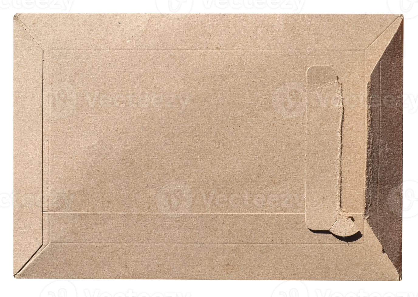bruine postbrief envelop voor klein pakketje geïsoleerd over wit png