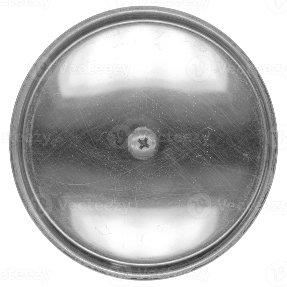 grey round steel plate with screw transparent PNG