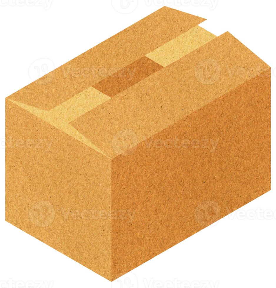 caja de cartón corrugado marrón transparente png