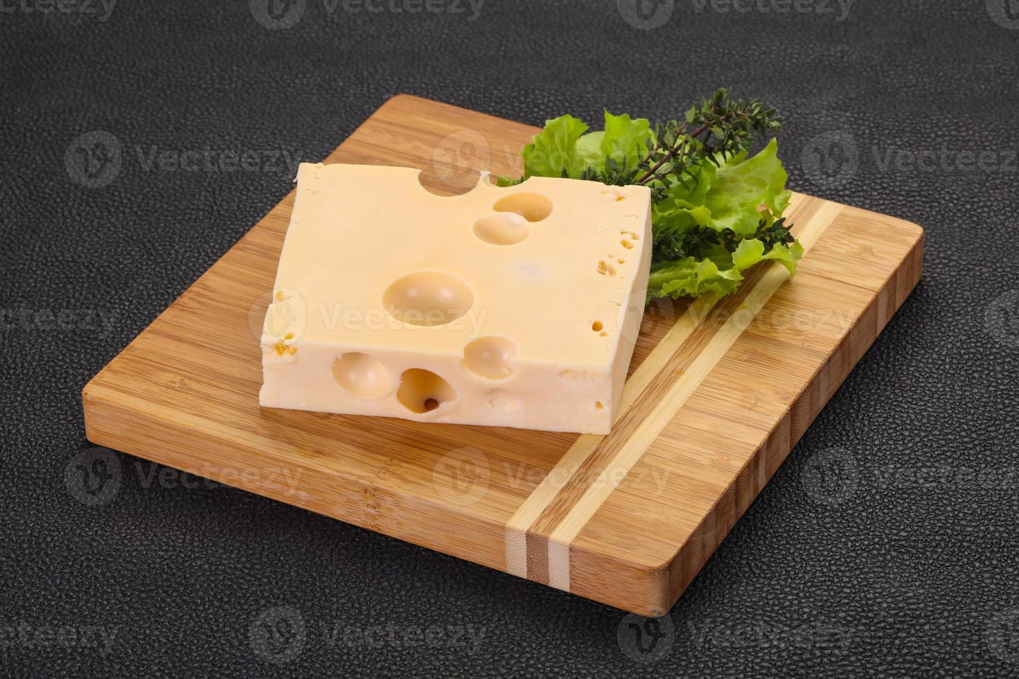 Maasdam cheese brick photo