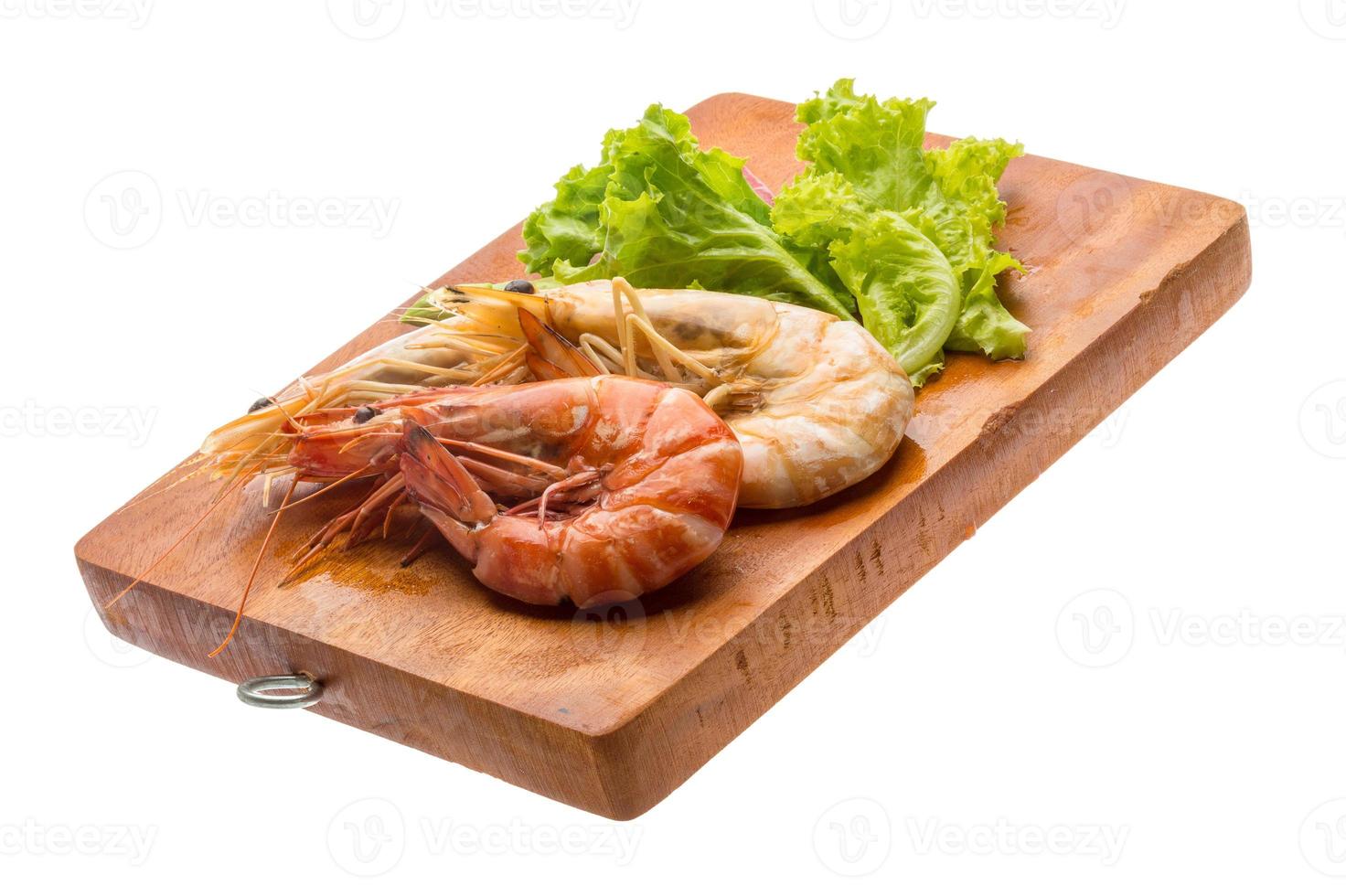 Boiled king prawns photo
