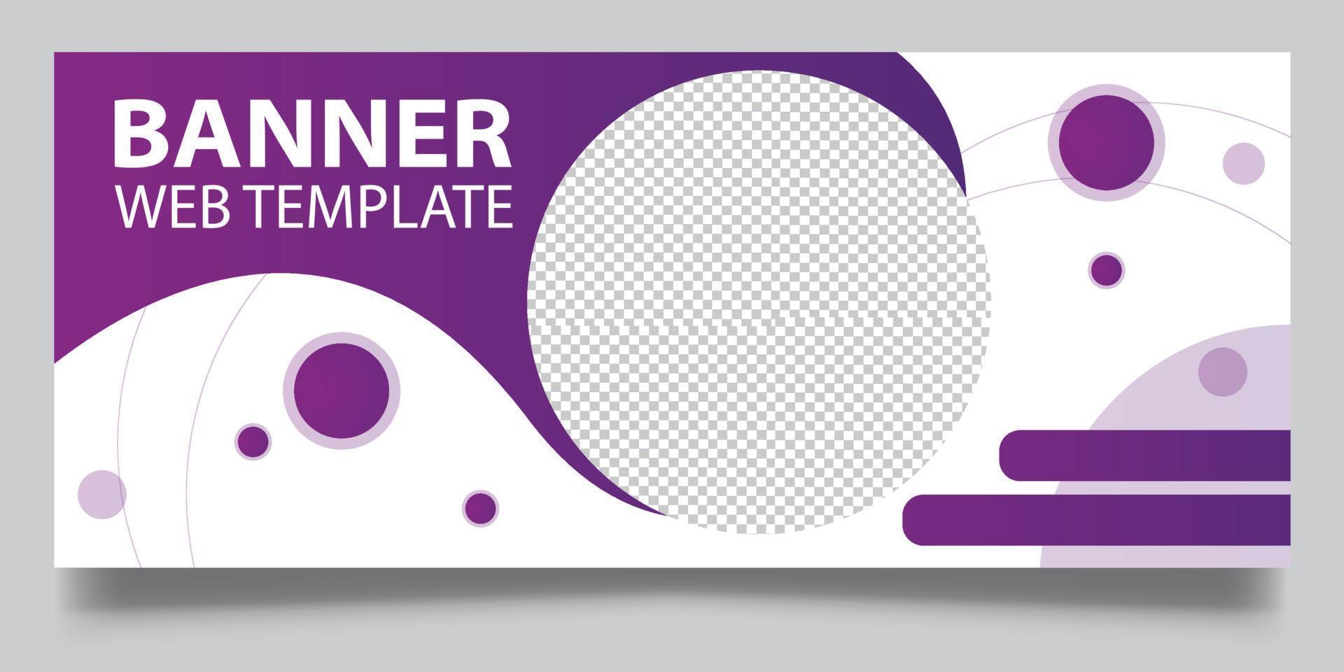 Web banner poster template for business and finance vector