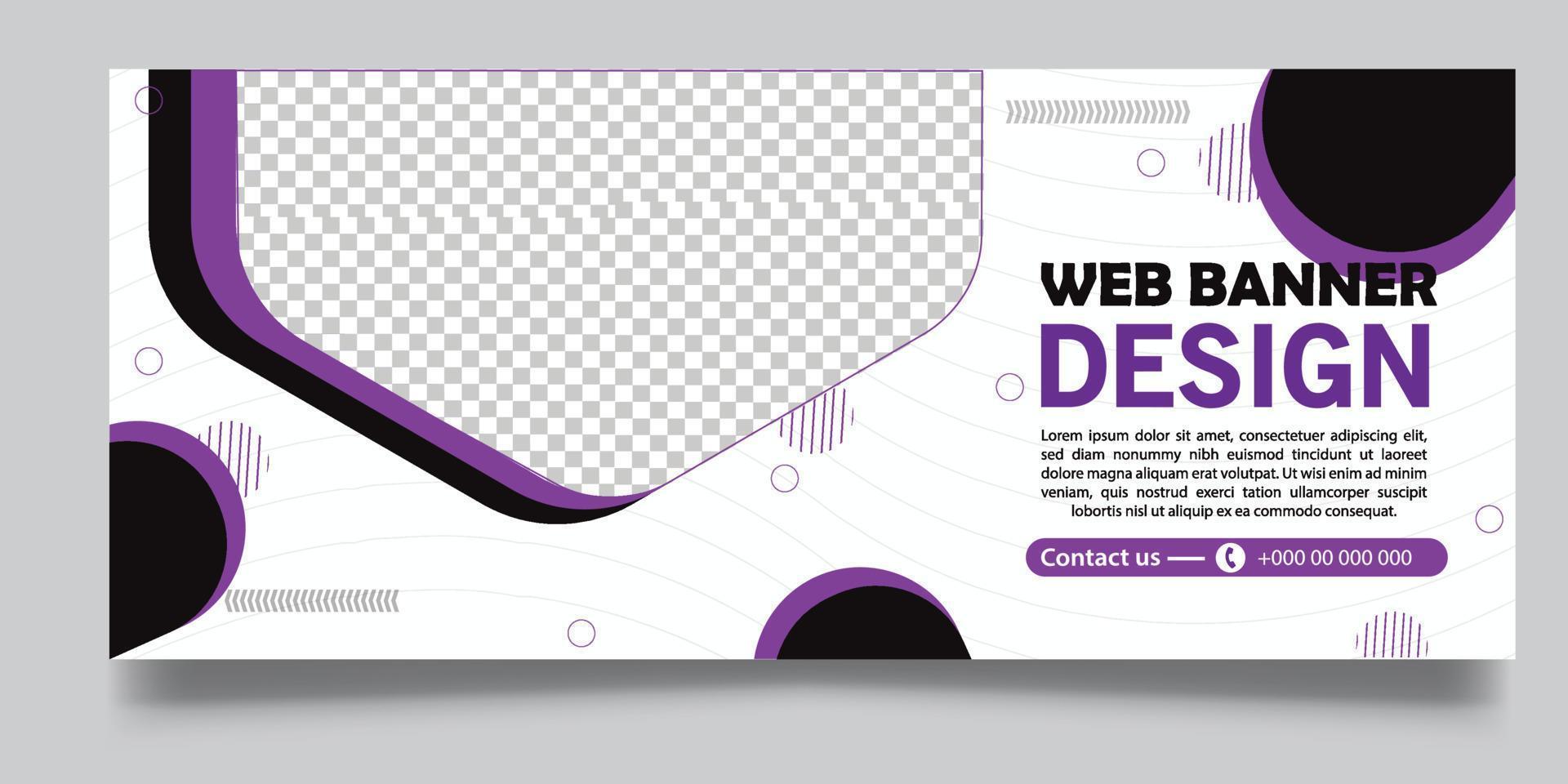 plantilla de banner web para negocios y finanzas vector