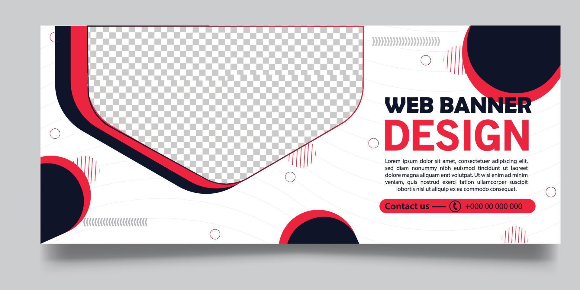 Web banner template for business and finance vector