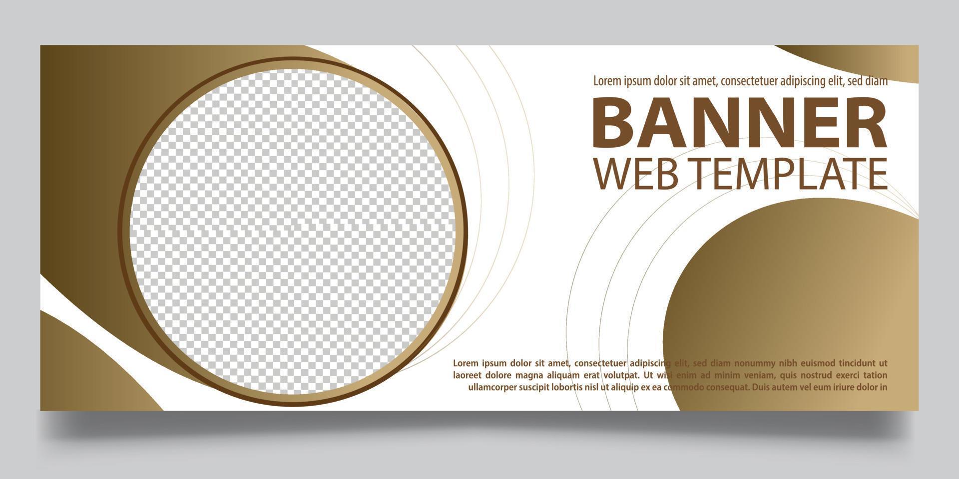 Web banner template for business and finance vector
