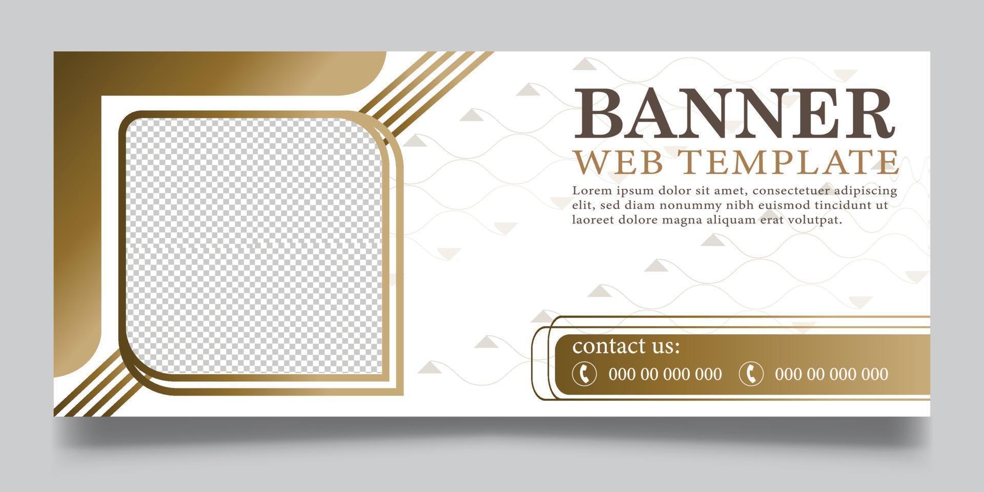 plantilla de banner web para negocios y finanzas vector