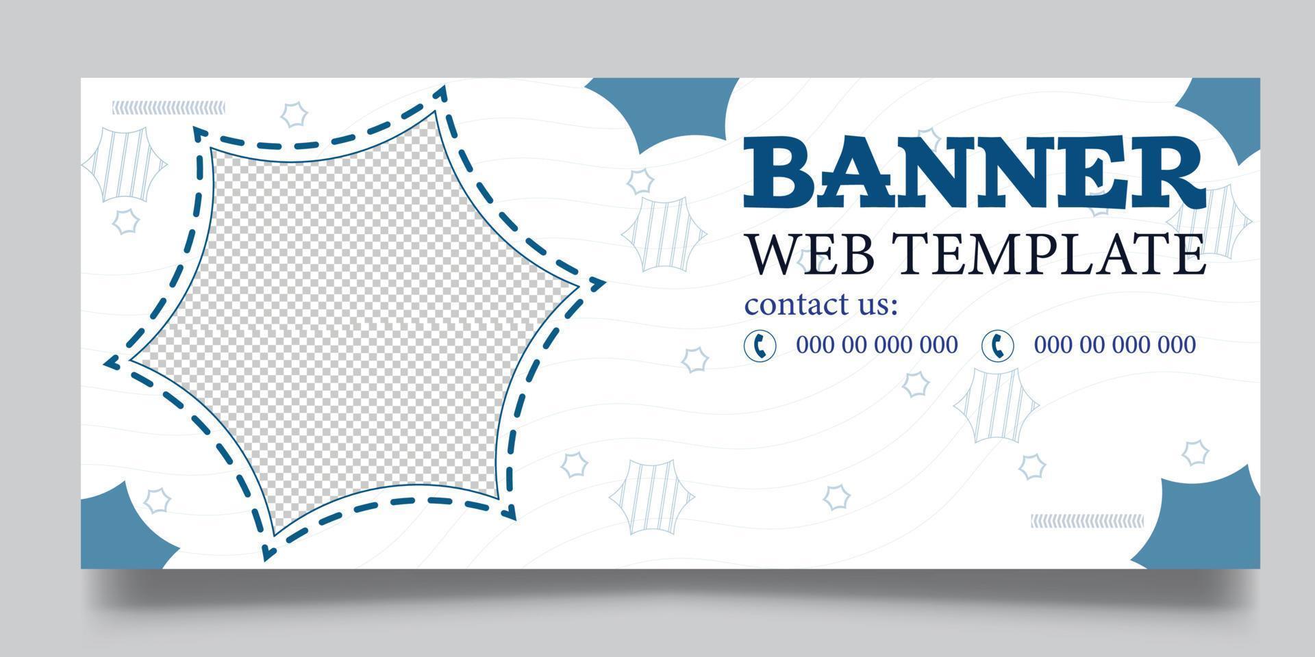plantilla de banner web para negocios y finanzas vector