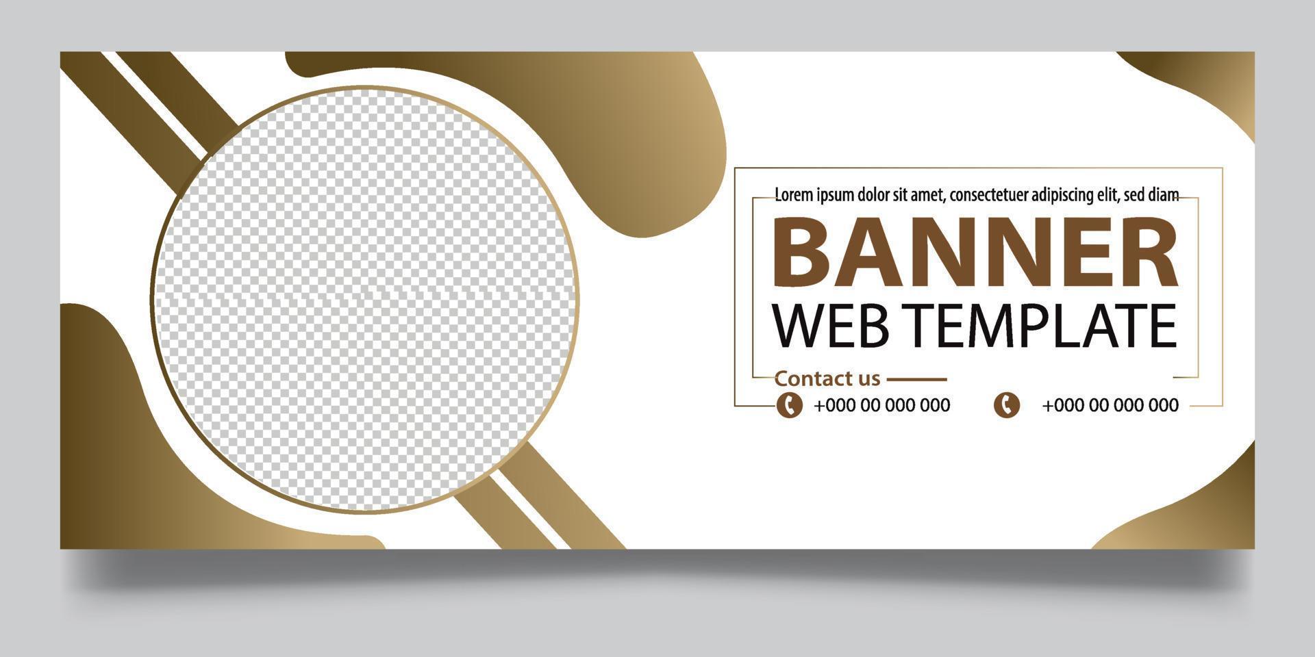 Web banner template for business and finance vector