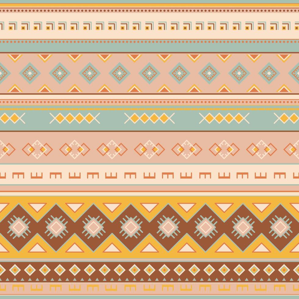 Geometric Vector Seamless Pattern In Ethnic Style. Textile Printing, Mexican Style. For Website Background, Wrapping Paper And Fabric Design.