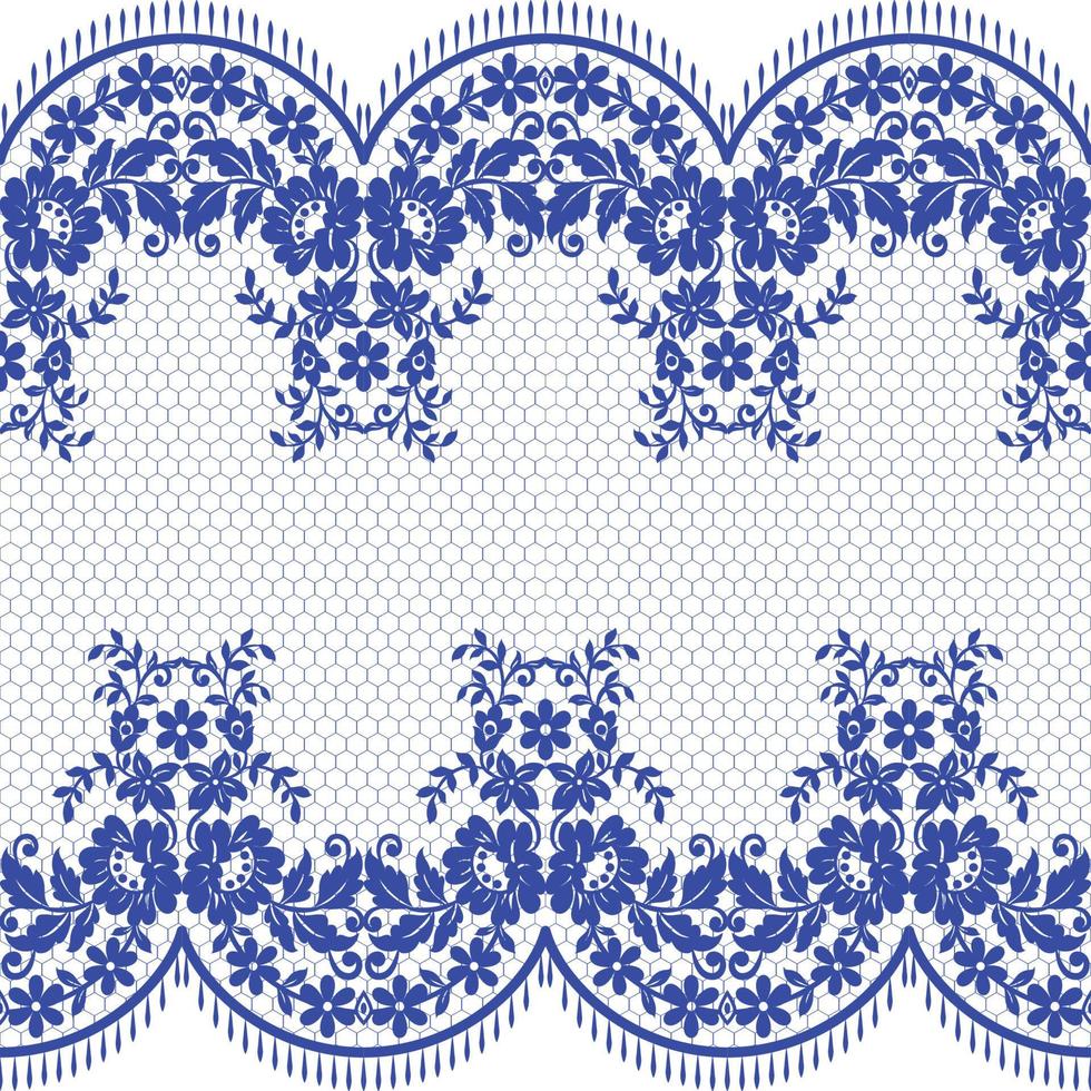 Seamless white floral lace pattern vector