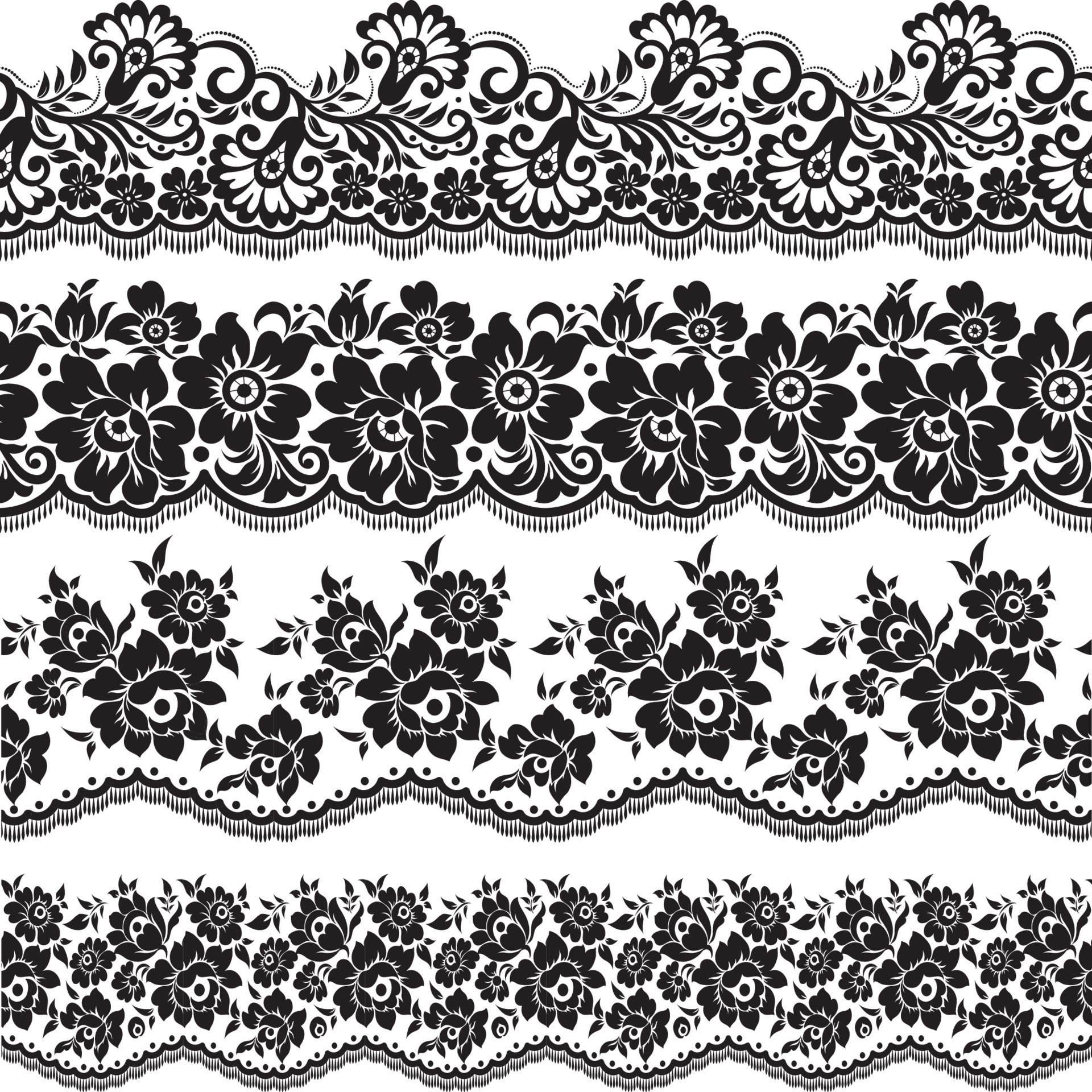 Lace Borders. Vertical Seamless Pattern. 8543575 Vector Art at Vecteezy