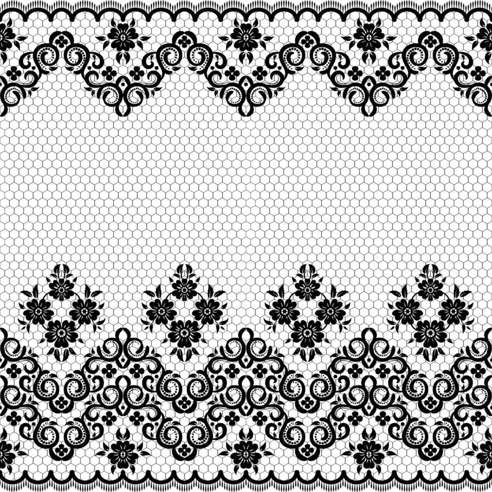Seamless white floral lace pattern vector