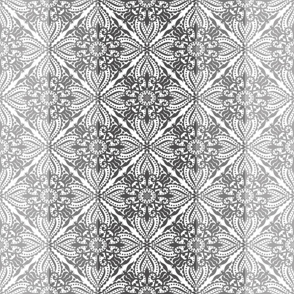 Seamless damask pattern vector
