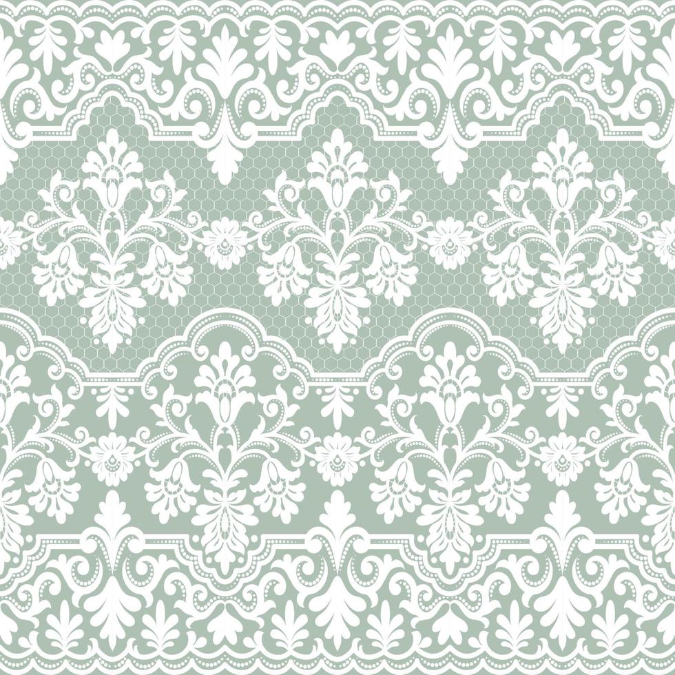 Lace seamless pattern with flowers vector