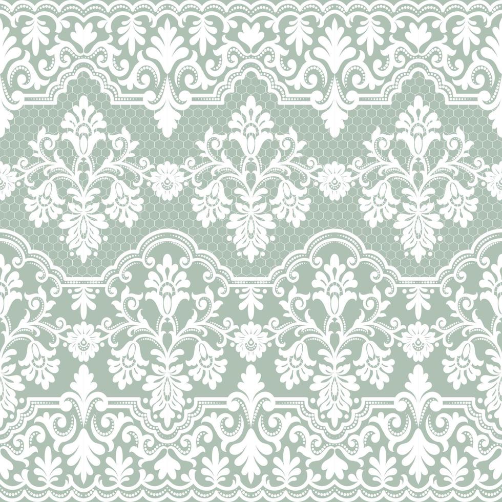 Lace seamless pattern with flowers vector