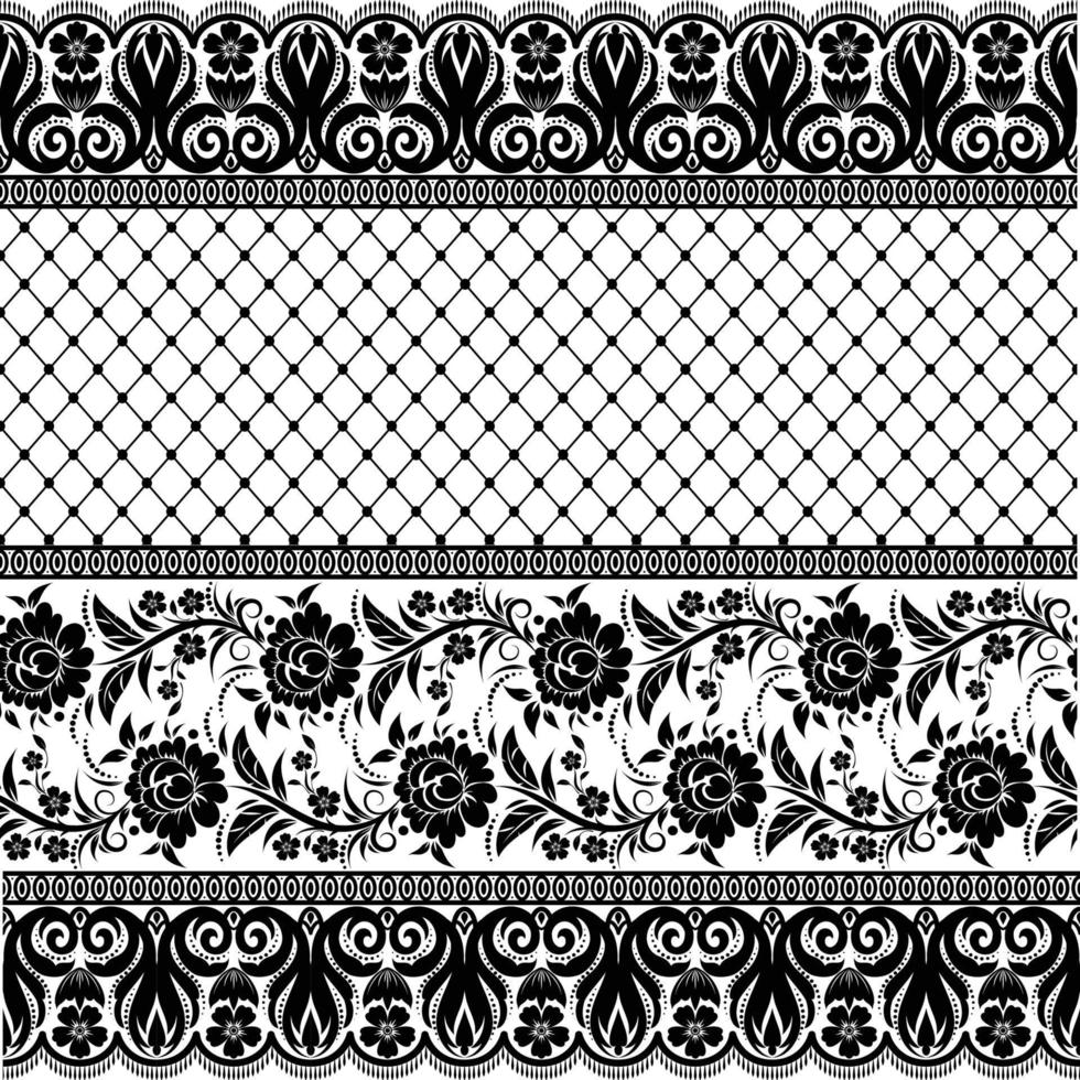 Lace vector fabric seamless pattern