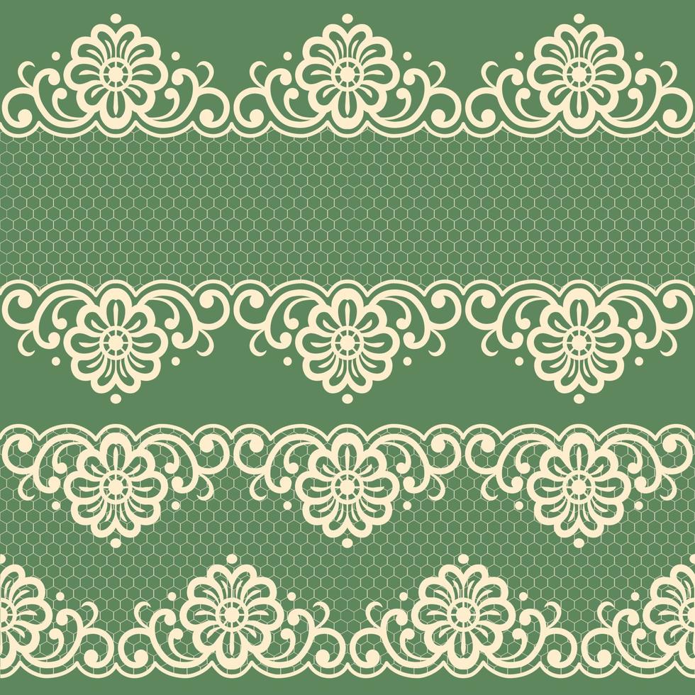 Seamless flower lace pattern vector