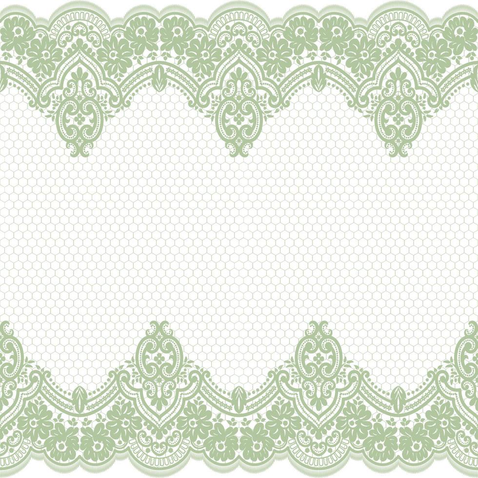 patrón de encaje floral blanco transparente vector