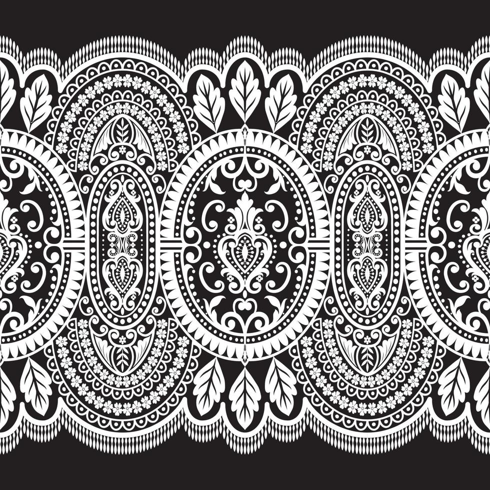 Seamless flower lace pattern vector