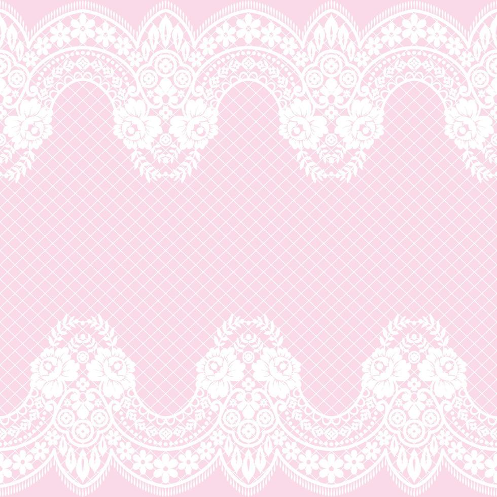 Lace seamless pattern with flowers vector