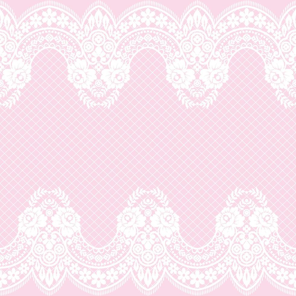 Lace seamless pattern with flowers vector