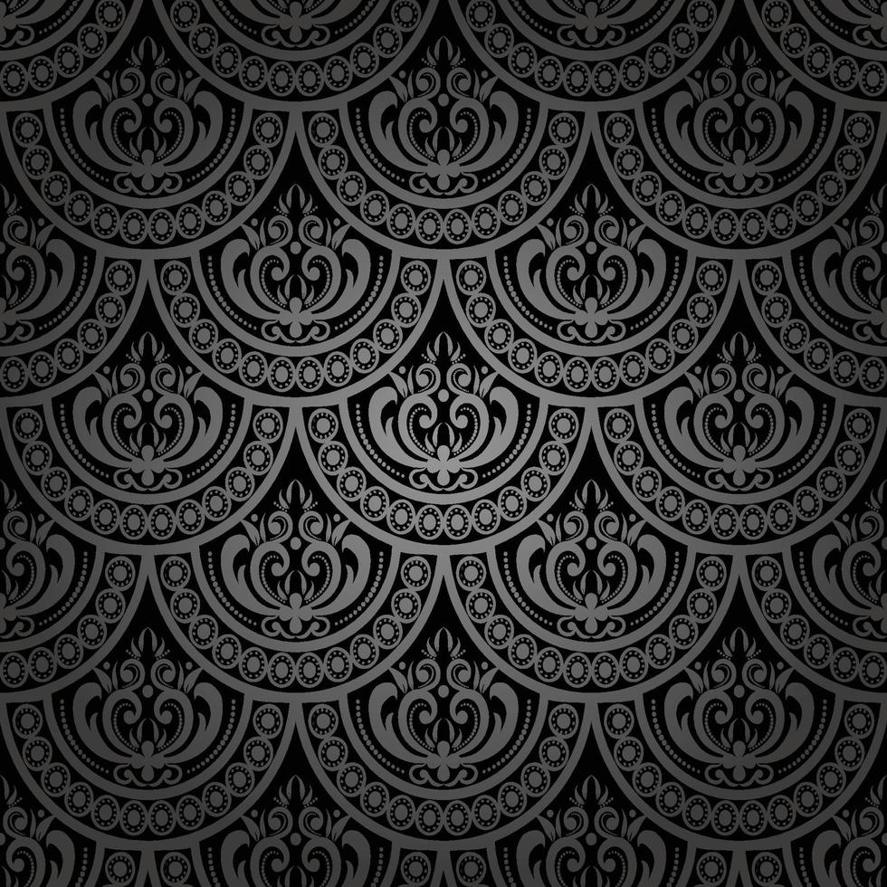 Seamless damask pattern vector