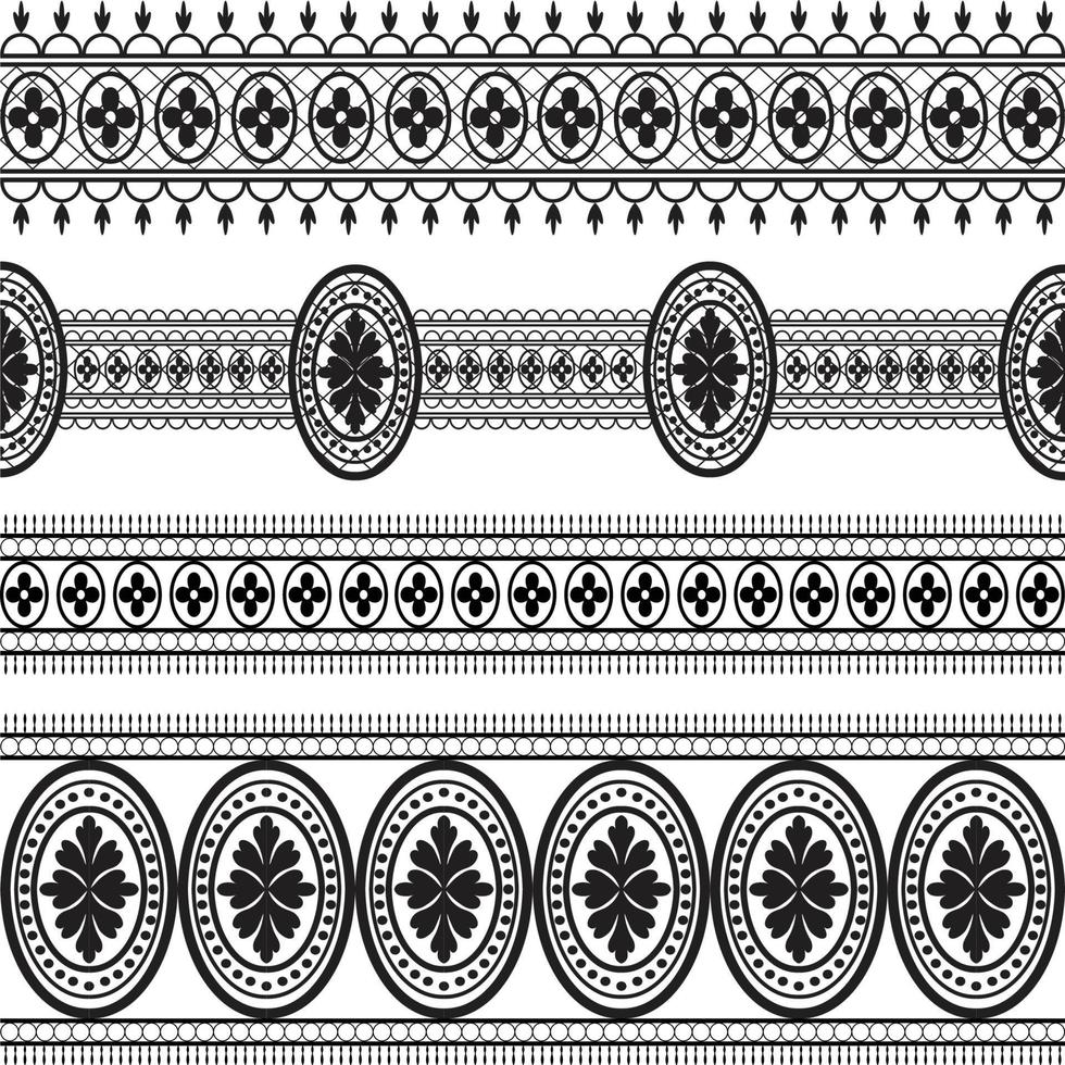 Lace seamless pattern with flowers vector
