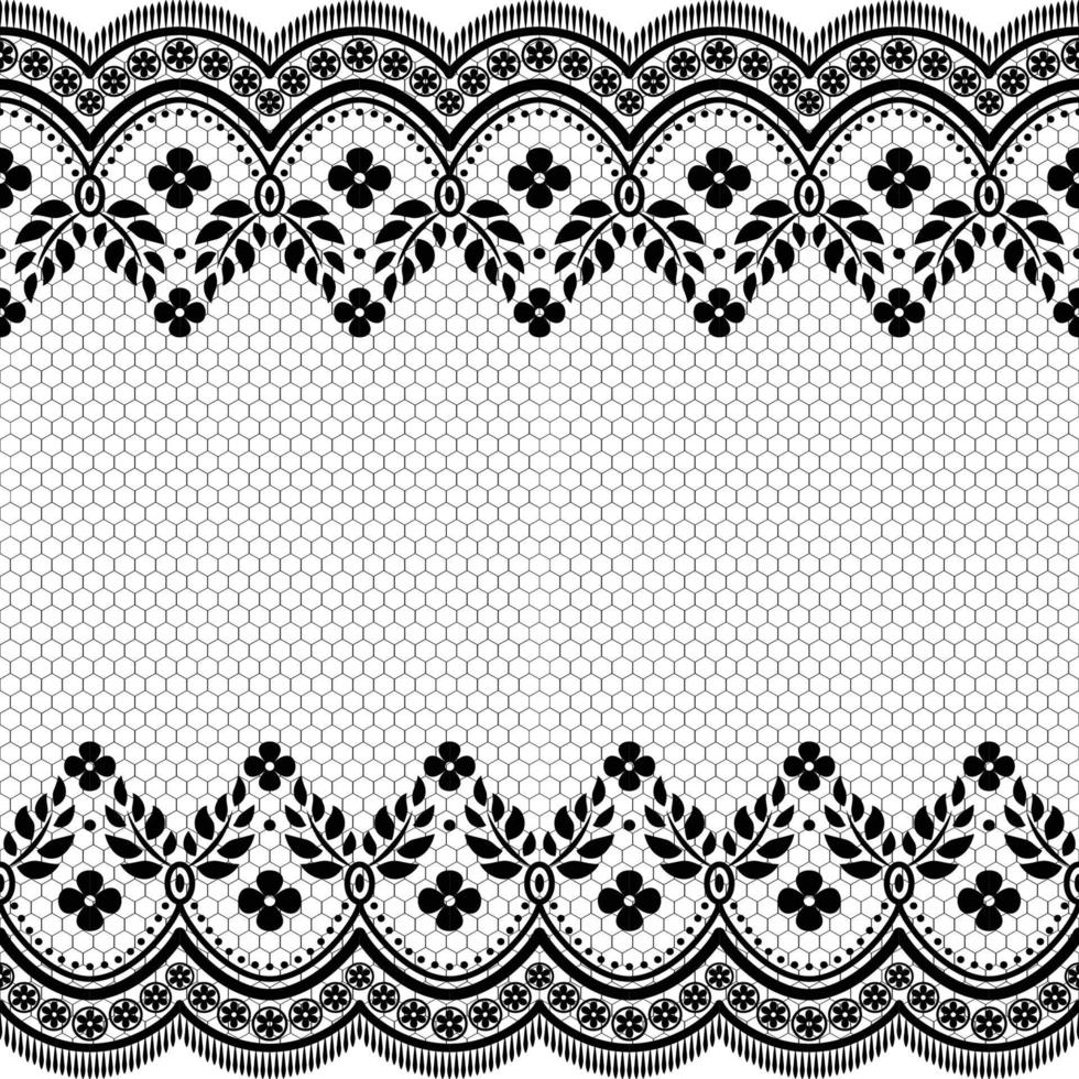 Seamless white floral lace pattern vector