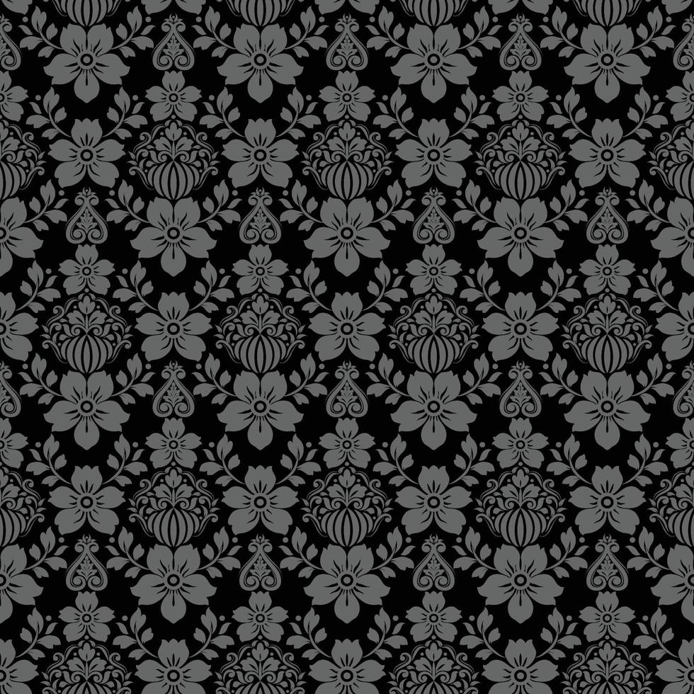Seamless damask pattern vector