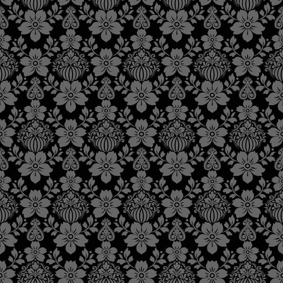 Seamless damask pattern vector