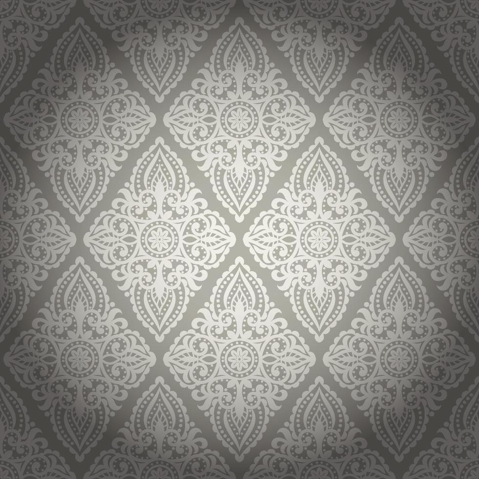 Seamless damask pattern vector