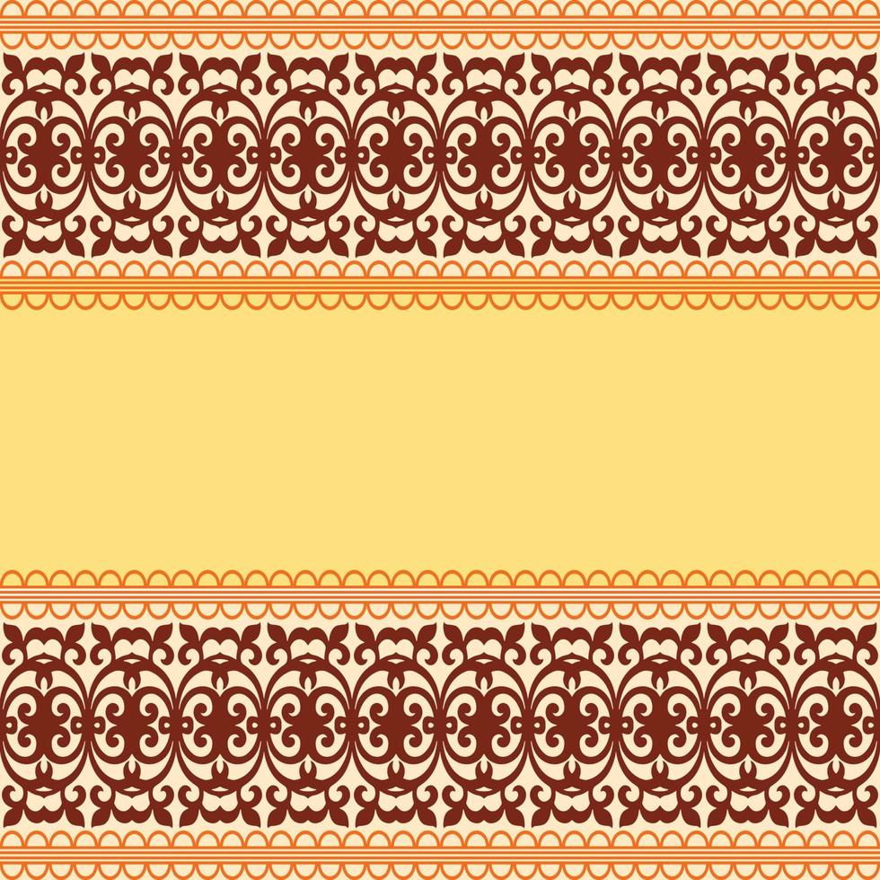 Vector Damask Pattern and Frame