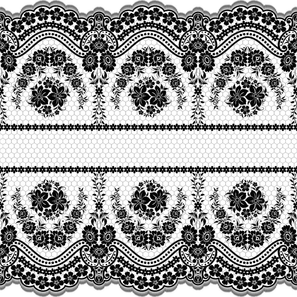Lace vector fabric seamless pattern