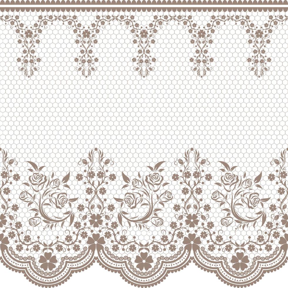 Lace vector fabric seamless pattern