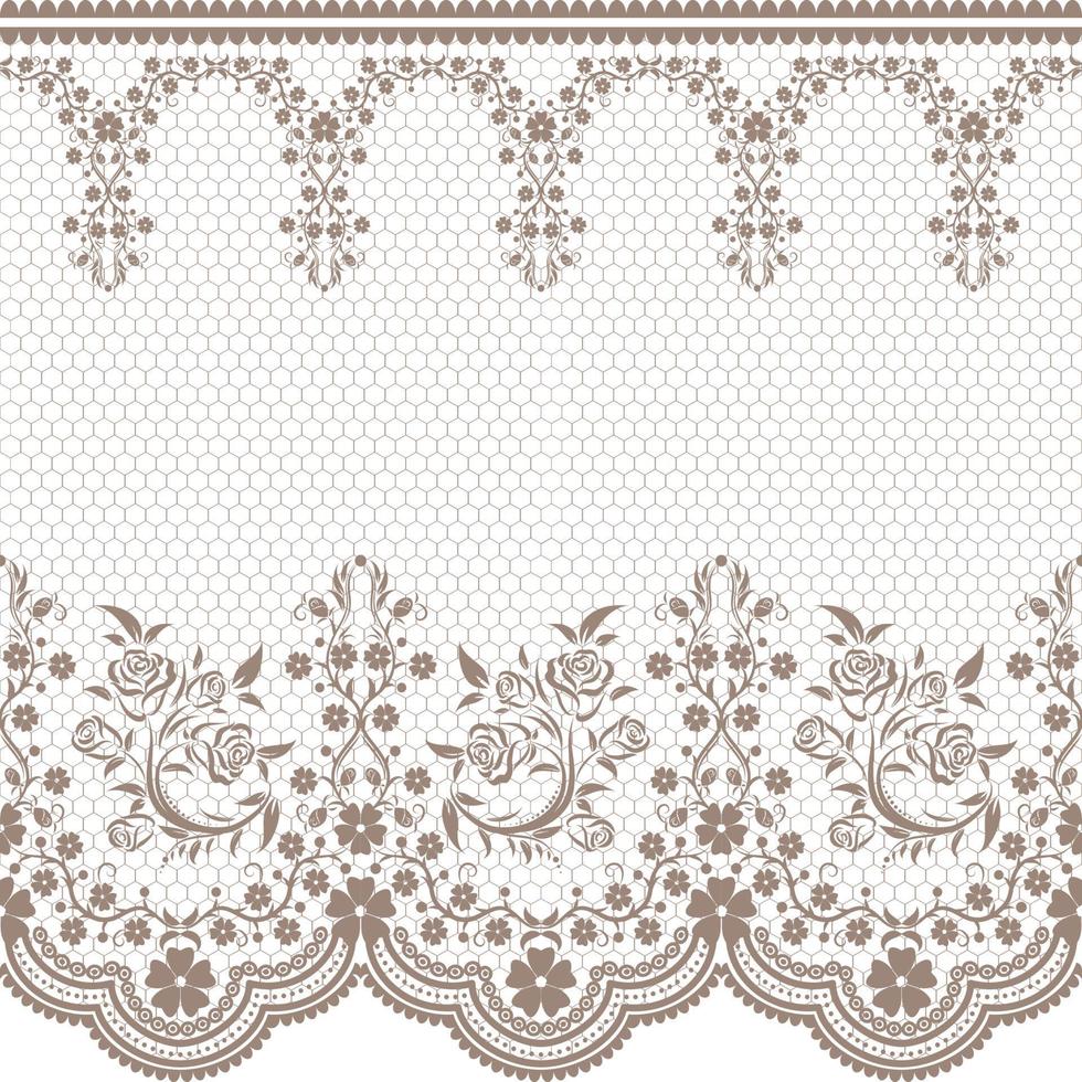 Lace vector fabric seamless pattern