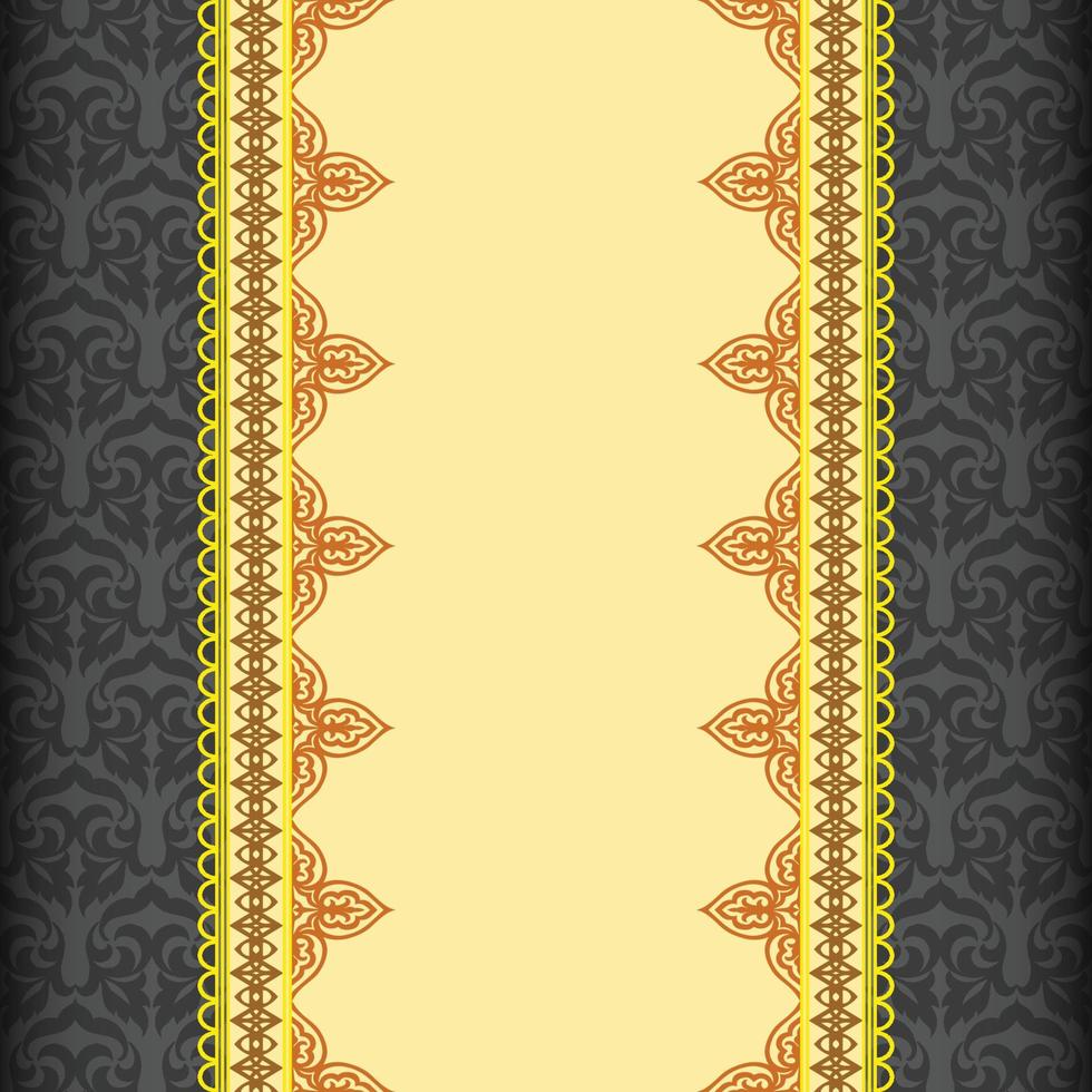 Vector Damask Pattern and Frame